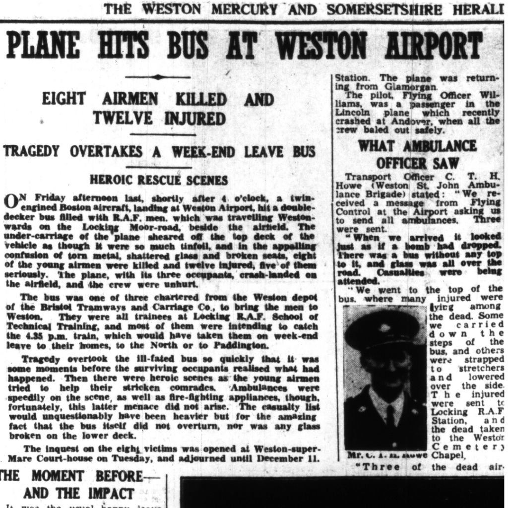 Article in the newspaper at the time